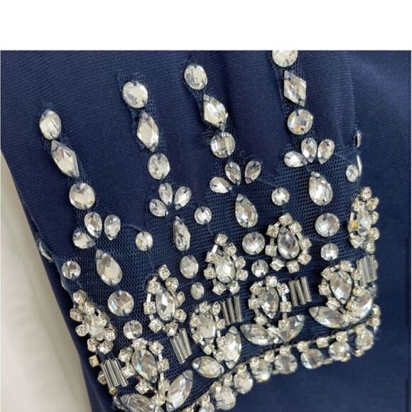 NWT Mac Duggal # 12231 One Shoulder Long Sleeve Jersey Gown - Picture 12 of 13